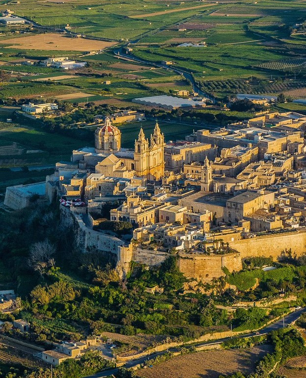 vue aérienne  Mdina