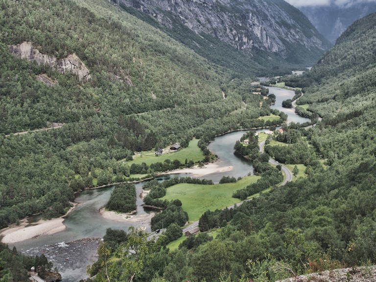 Fjord d 'Andalsnes, Norvège