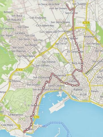 Plan ligne 20 palma